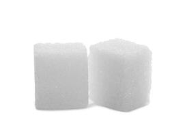 sucre cubes sur blanc photo