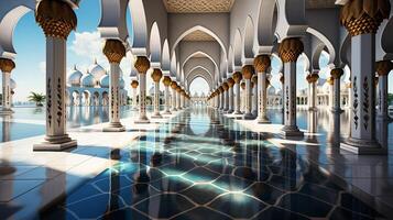 ai généré cheik zayed grandiose mosquée photo
