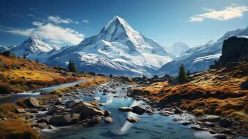 ai généré HD Suisse fonds d'écran, incroyable Suisse Montagne Contexte photo
