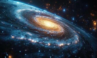 ai généré le spirale galaxie est vu dans cette image photo
