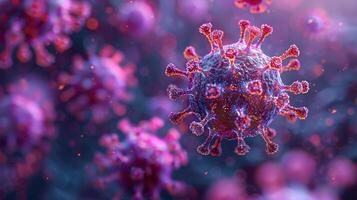 ai généré fermer de une couronne virus déclenchement photo