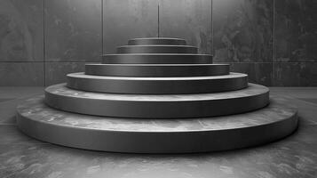 ai généré une noir et blanc photo de une escalier
