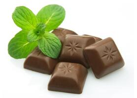 Chocolat bar avec menthe photo