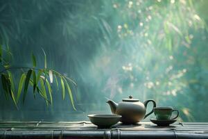 ai généré thé de traditionnel chinois médicament photo