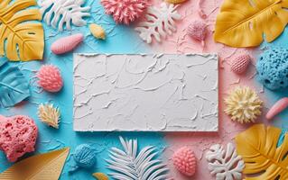 ai généré texturé pâtes créer une espiègle, coloré abstrait conception photo