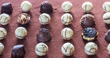 Chocolat des sucreries sur cacao Contexte photo