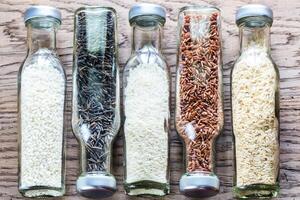 différents types de riz photo