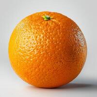 ai généré Orange isolé sur blanc Contexte avec ombre. Orange isolé. rafraîchissant agrumes fruit Orange tranches photo
