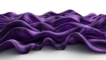 ai généré une violet en tissu est mensonge sur le sol photo