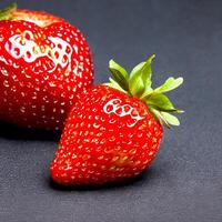 ai généré pae de Frais des fraises dans bol sur blanc en bois Contexte. Haut vue indiquer. photo
