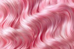 ai généré Sirène vagues la magie rose coiffure photo