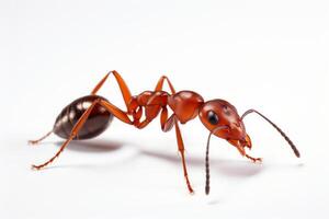 ai généré industrieux rouge fourmi formica. produire ai photo