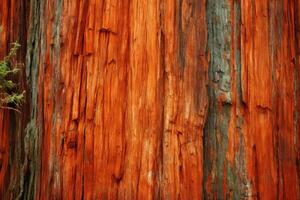 ai généré noueux séquoia arbre texture peau. produire ai photo