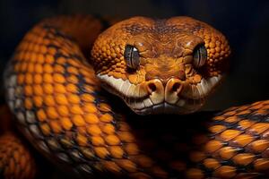 ai généré longue phyton serpent. produire ai photo