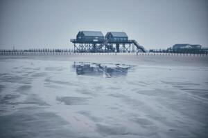 pilotis maison à coulé peter-ording Allemagne photo