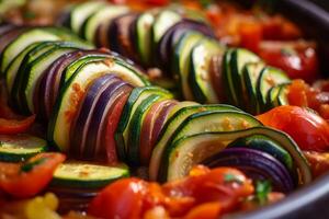 ai généré Ratatouille aliments. produire ai photo