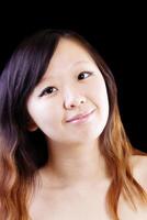 nu épaule portrait Jeune attrayant chinois femme photo