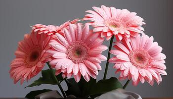 ai généré le vibrant rose gerbera Marguerite fleurs dans la nature beauté généré par ai photo