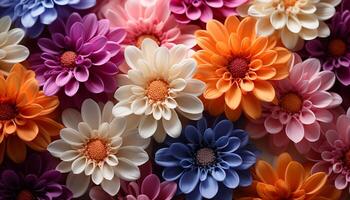 ai généré une vibrant bouquet de multi coloré fleurs apporte la nature beauté généré par ai photo
