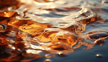 ai généré lisse vague modèle reflète vibrant couleurs dans tranquille l'eau toile de fond généré par ai photo
