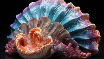 ai généré sous-marin beauté coloré poisson, corail, et mer la vie dans mouvement généré par ai photo