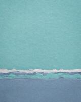 abstrait papier paysage dans bleu pastel tons - collection de Fait main chiffon papiers photo