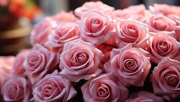 ai généré fraîcheur et beauté dans nature, une bouquet de rose fleurs généré par ai photo