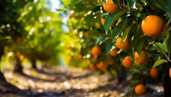 ai généré fraîcheur et dynamisme dans la nature agrumes fruit généré par ai photo