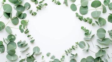 ai généré eucalyptus couronne pour décor. ai généré. photo