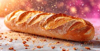 ai généré français baguette, pain et farine produit - ai généré image photo