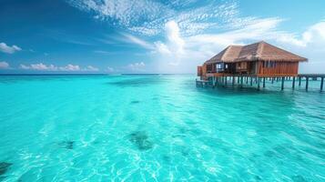 ai généré Maldives paradis île des offres une étourdissant tropical paysage, incarnant sérénité et beauté. ai généré photo