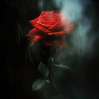 ai généré rouge des roses donner une du froid sentiment lorsque elles ou ils sont touché par horreur. photo