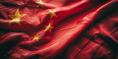 ai généré drapeau de le les gens république de Chine. Chine photo