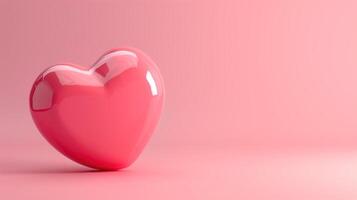 ai généré l'amour comme cœur social médias notification icône sur rose pastel Couleur Contexte photo