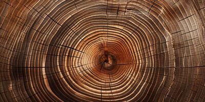ai généré photoréaliste image de une arbre couper. arbre anneaux. bois texture photo