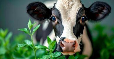 ai généré vache sur blanc isolé arrière-plan, veau - ai généré image photo