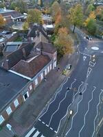 aérien vue de central letchworth jardin ville de Angleterre uni Royaume. novembre 11ème, 2023 photo