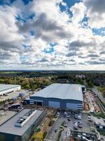 haute angle vue de industriel biens entrepôt à hemel chanvre ville de Angleterre Royaume-Uni. novembre 5ème, 2023 photo