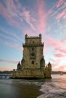 Lisbonne, le Portugal à belém la tour sur le tage rivière photo