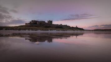 Bamburgh vieux Château dans Northumberland photo