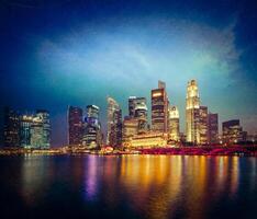 Singapour horizon dans soir photo