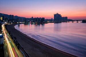 gwangalli plage dans Busan, Sud Corée photo