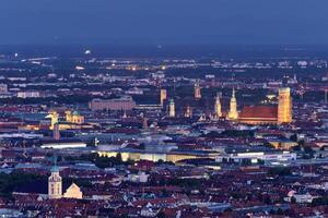 nuit aérien vue de Munich, Allemagne photo