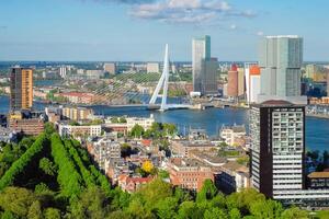 vue de Rotterdam ville et le Erasmus pont photo