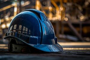 ai généré casque. nationale sécurité journée photo