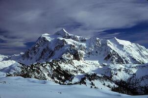 hiver neiges sur mt shuksan photo