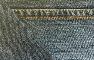 texture abstraite détaillée de tissu denim bleu foncé. Image d'arrière-plan de l'ancien tissu de pantalon denim utilisé photo