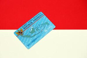 indonésien nationale électrique identité carte appelé e-ktp ou kartu Tanda penduuk photo