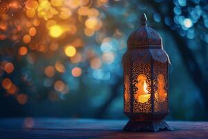 ai généré Ramadan kareem Contexte bannière. islamique salutation cartes pour musulman vacances et Ramadan photo