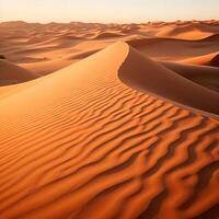 ai généré aérien vue de le sable dunes photo